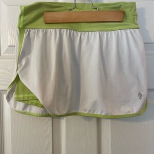 Ellie Vibrant Lime and White Skort